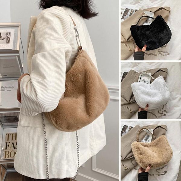 

cross body winter women handbags fashion shoulder bags faux fur korean version of the lovely hairy bag
