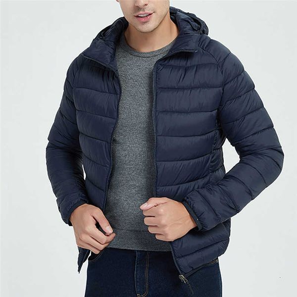 

men winter warm ultralight donsjack outdoor hooded winddicht parka skiing hiking campsite climbing trekking jas, Black