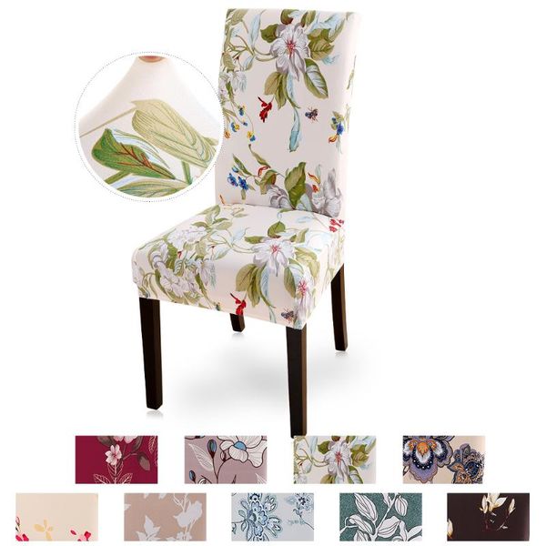 

chair covers 1pc spandex elastic printed modern protective cover european style one-piece dining multi-style