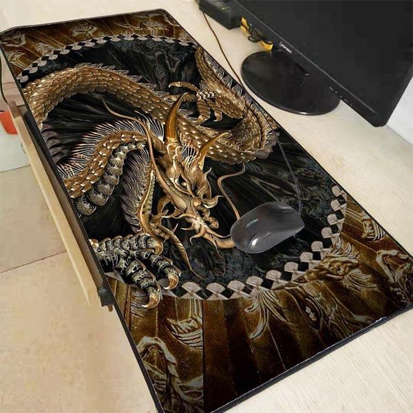 

mouse pads & wrist rests chinese dragon locking edge large gaming pad waterproof game desk oversized mousepad keyboard mat for csgo dota