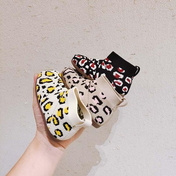 

boots children for girls boys shoes spring autumn cloth baby fashion toddler kids leopard warm winter, Black;grey