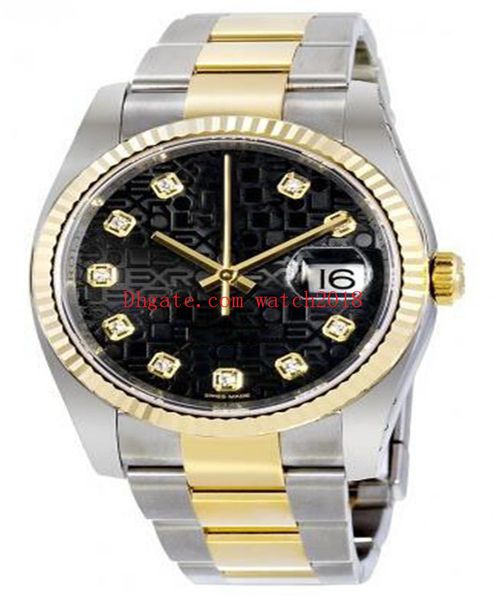 

men's wristwatches automatic 36mm 116233 116234 pattern dial calendar stainless steel bracelet asia 2813 mechanical luxury watches, Slivery;brown