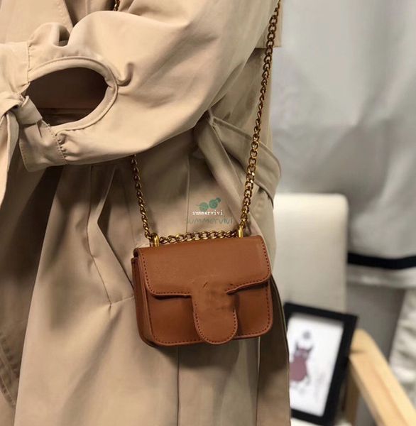 

designers girls metal letter handbag children chain square bag lady style kids pu leather single-shoulder bags a5764, Black