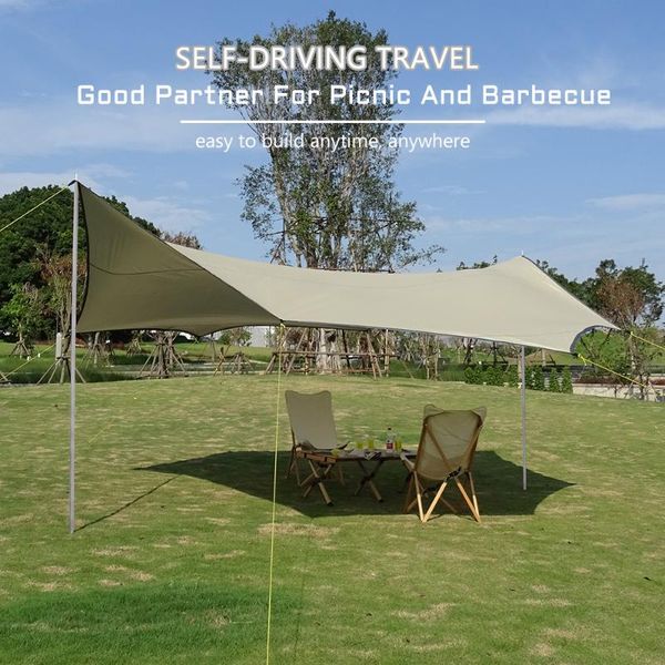 

tents and shelters oversized canopy 5.1x5.1m octagon sunshade awning for picnic barbecue glamping camping tarp tent ultra-large family sun s