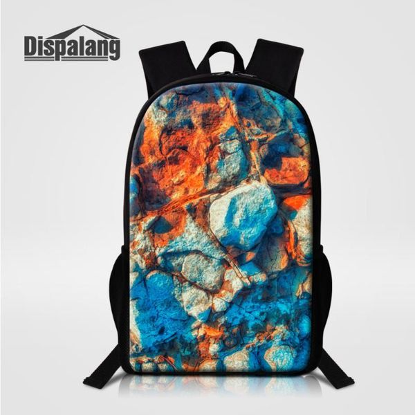 

backpack dispalang primary school bag for students casual children stone printing large men womne kids schoolbag