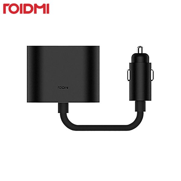 

original roidmi dual cigarette lighter splitter 1 to 2 charging ports car charger adapter