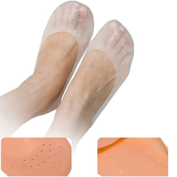 

1 pair silicone moisturizing gel heel protect socks dry cracked foot sleeves relieve heel pain foot treatment protector unisexy