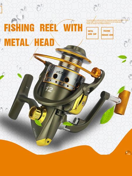 

metal fishing reel spinning reel saltwater 12bb jc1000-7000 spinning fishing tackle universal rod reels 5.5:1carp pesca
