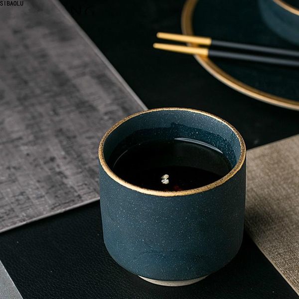 

cups & saucers european style marble ceramic drinkware green color cup gold side wine tea 250ml