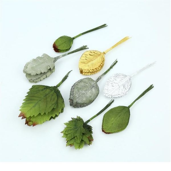 

12pcs artificial plants for wedding home decor accessories decorative flowers wreaths fake leaves diy gifts silk g qylhtx