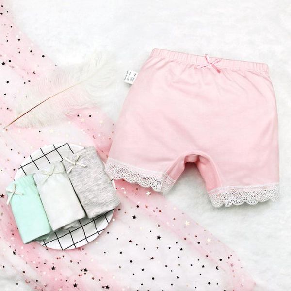 

shorts children's underwear cotton girls safety pants leggings children lace, Black