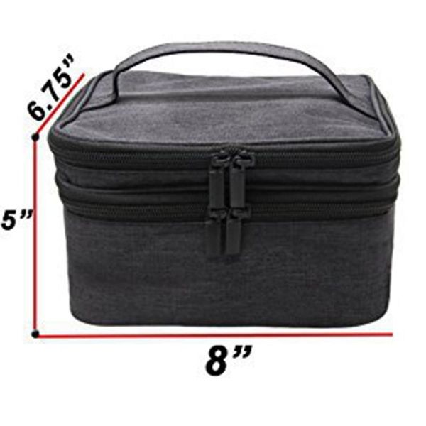 

oil case holder bottles 5-30ml essential nail box carry portable storage 30 roller perfume travel bag with polish pwexi, Red;black