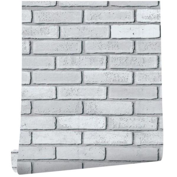 

wallpapers white 3d faux brick self adhesive wallpaper living room kitchen bathroom home decor removable pvc wall sticker