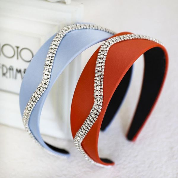 

hair accessories duojiaoyan fashion chain headband solid color hairband wide rhinestone band women ladies crystal