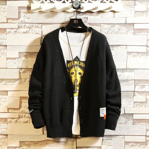 

2021 new sweaters men's black grey long sleeves autumn winter pullover knitted o-neck plus oversize 5xl 6yiy, White;black