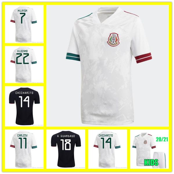 

2020 2021 mexico h lozano dos santos chicharito soccer shirt 2020 2021 sports football jersey man, Black;yellow