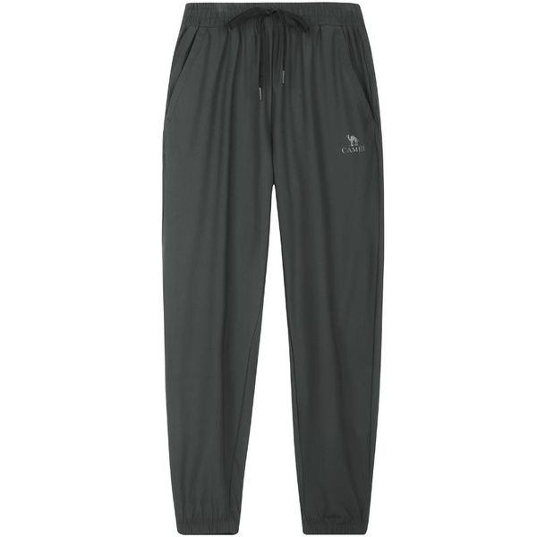 

men's pants camel outdoor quick drying 2021 spring and summer elastic waist ice feeling breathable casual, Black