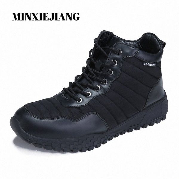 

2019 nieuwe heren laarzen winter bont heren laarzen warme pluche enkellaarsjes outdoor waterdichte snowboots groot formaat 39 46 wedge u9gj#, Black