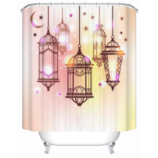 

shower curtains islamic ramadan lamp curtain national characteristics decor fabric bathroom with hooks