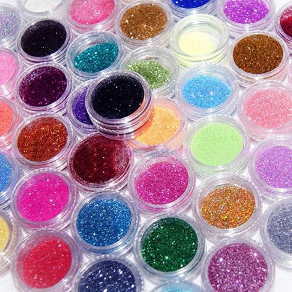 

nail glitter art powder colorful sequins gel polish flakes decor manicure pigment, Silver;gold