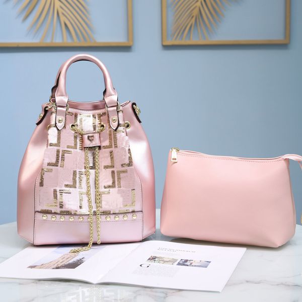 

designer luxury storage bag fashion ladies sequined bucket portable