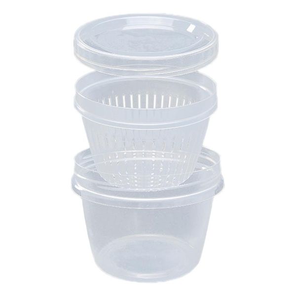 

drain fresh box sealed kitchen vegetable plastic storage box refrigerator storage green onion drain box,10 pcs