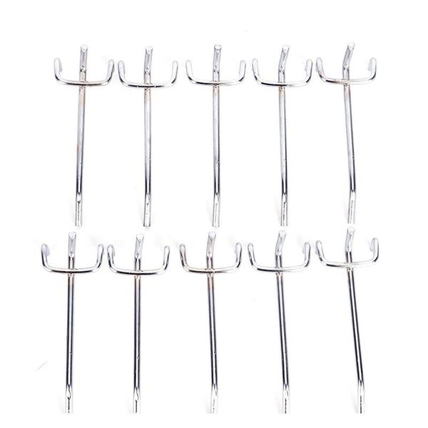 

10x hook panel perforated wall storage workshop fixing length 10cm