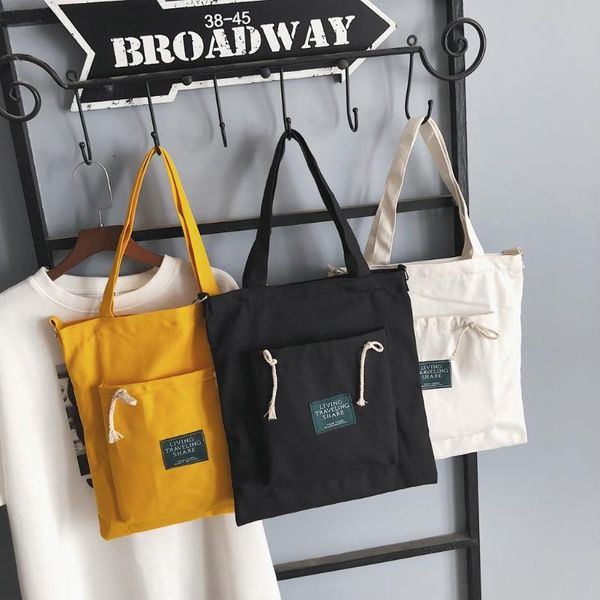 

shopping bags women simple bag female canvas cloth reusable foldable eco grocery totes shoulder environmental storage handbags #f