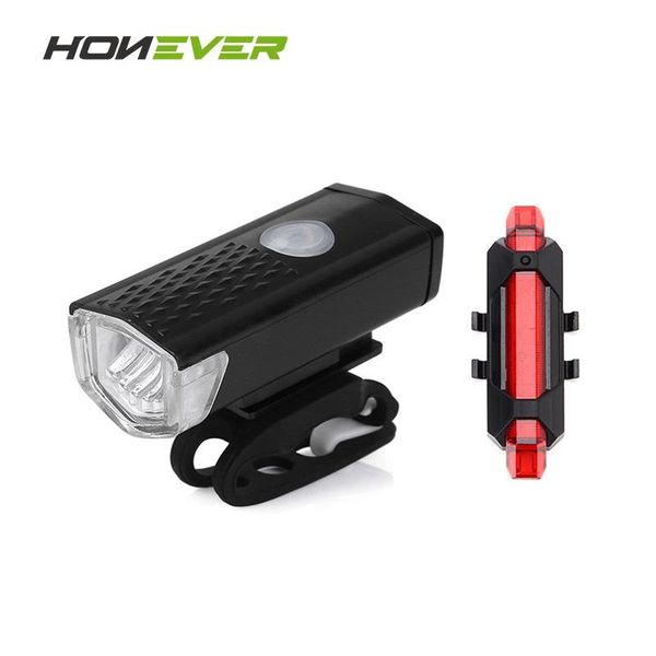 

bike light set usb rechargeable 300 lumen led 3 mode bicycle front light waterproof cycling headlight rear