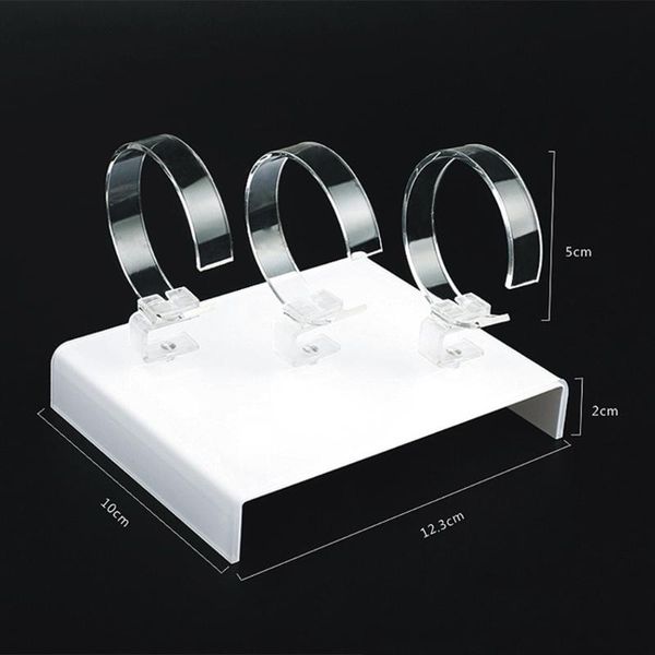 

jewelry pouches, bags watch display rack holder three watches acrylic showcase clear stand, Pink;blue