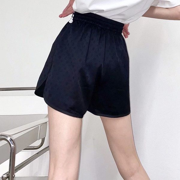 

crosin cross ironed diamond satin shorts women's summer loose thin a-line fashion brand wide leg slim casual pants brand zydx 43ge, White;black