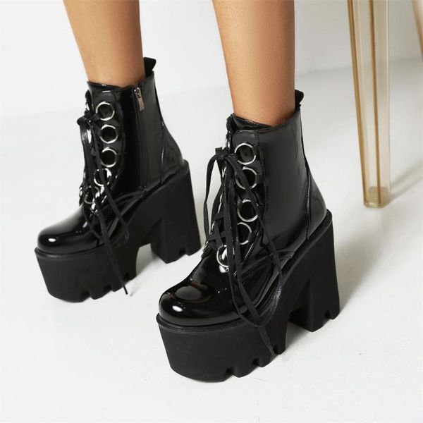 Stivali SARAIRIS Fashion Solid Concise Comfy Platform Women Shoes Grande qualità Zipper Square Heel Modern Weomen