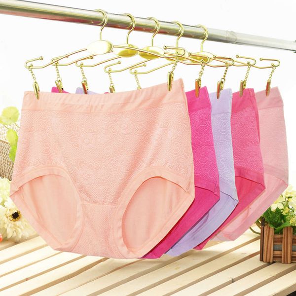 

medium waist large breathable briefs, Black;pink