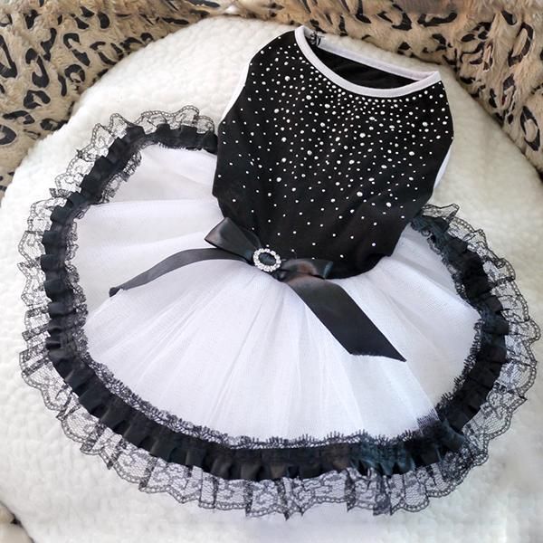 

dog bling bling tutu dress lace dress clothes party cute pet cat princess
