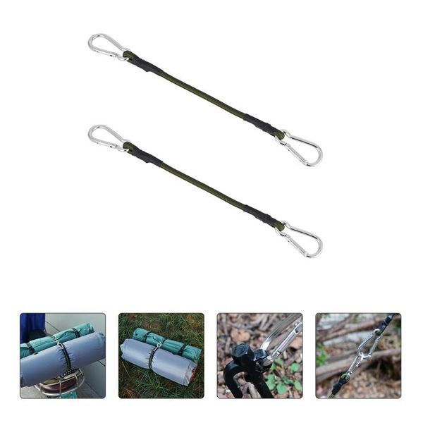 

cords, slings and webbing 4pcs elastic luggage rope tent fixed cord mountaineering bungee with buckle