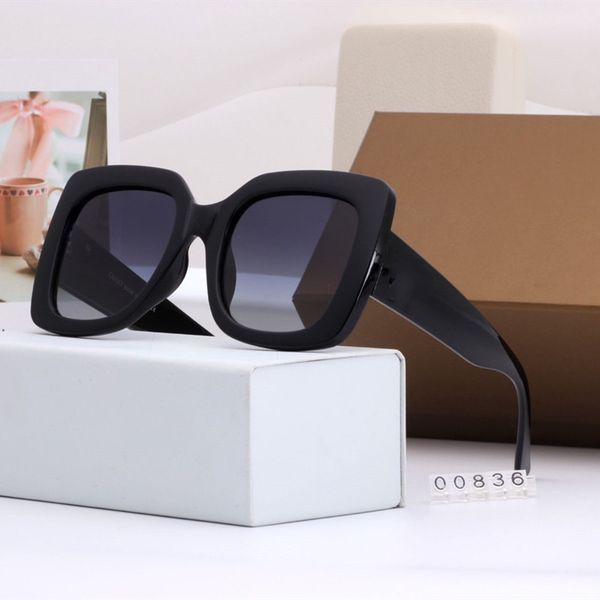 

0083 popular sunglasses luxurio women 0083s square summer style full frame uv protection mixed color come with box, White;black
