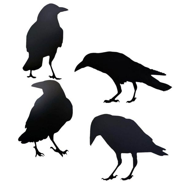 

frames 4pcs simulation black crow prop cosplay raven artificial bird