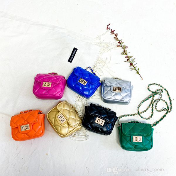 

girls mini purse handbag 2021 cute loving heart fashion children zero wallet princess chain pleated kids one shoulder messenger bag f725, White