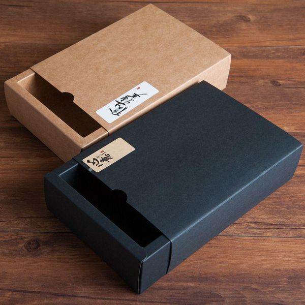 

gift wrap 10pcs vintage drawer packing box cookie candy rectangular kraft paper wedding party baking boxes and packaging