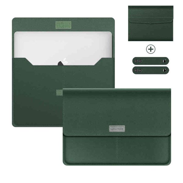 

lapsleeve bag case for macbook air pro 13 m1 16 2020 waterproof leather notebook cover for hp huawei asus 14 15.6 inch case