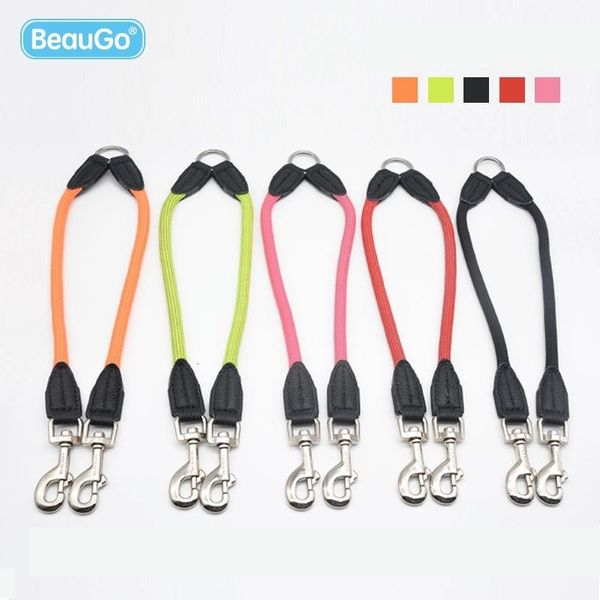 

dog collars & leashes double leash for two dogs brand design non-twisting medium large harness nylon cowhides traction ropes pets products