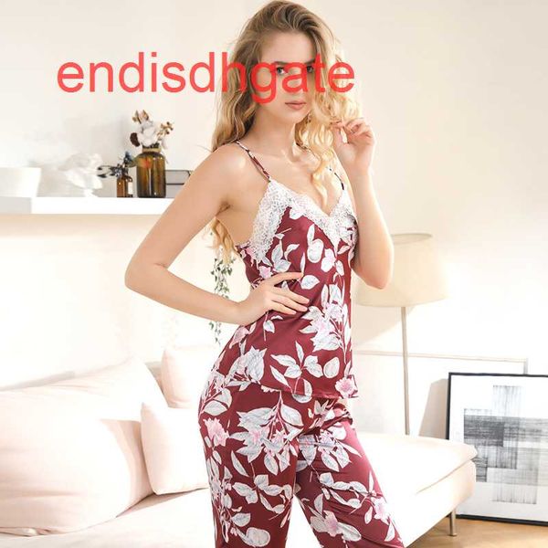 

pants summer pajamas wear women's home set, Black;white