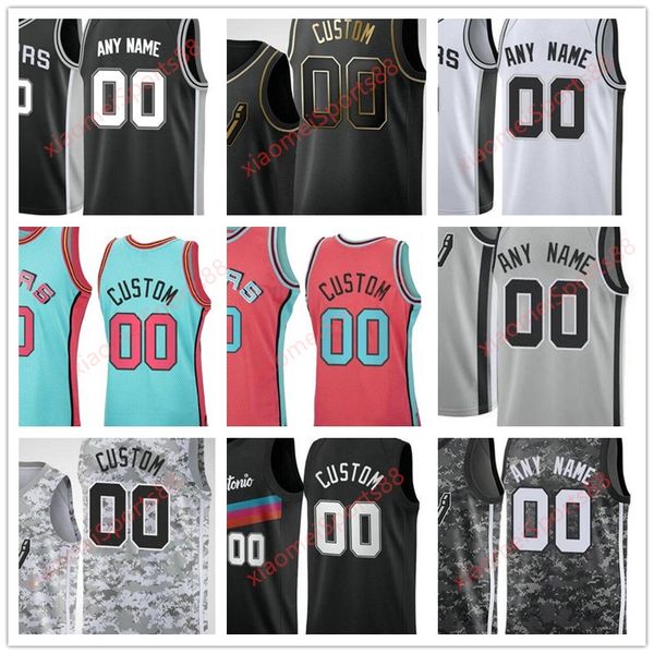 

printed demar derozan lonnie 1 walker iv dejounte murray patty mills rudy 22 gay jakob 25 poeltl derrick 4 white devin vassell jersey, Black;red