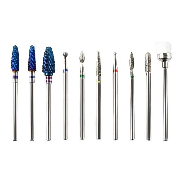 

nail art kits 70% 10pcs/set drill bits various styles high strength alloy tungsten manicure grinding heads kit for home