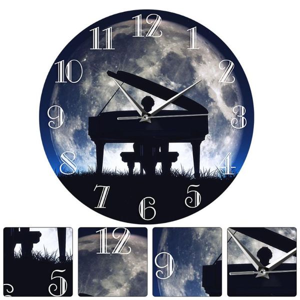 

wall clocks 1pc acrylic retro musician clock decor home decorative hanging