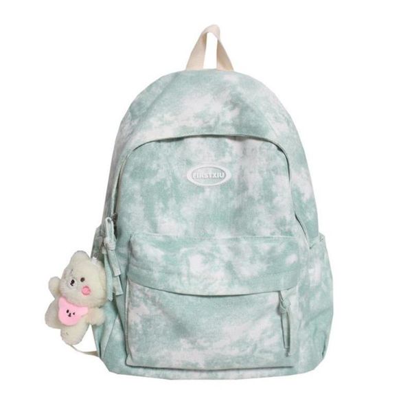 

backpack women simple dyeing design kawaii nylon harajuku book bag female mochila school teenage girl travel rucksack