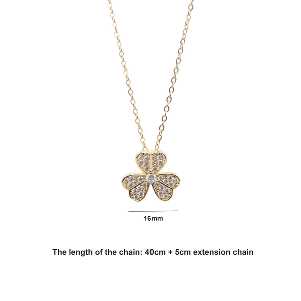 

chains gold chain necklace for women heart clover pendant korean fashion jewelry choker classics luxury gift party wholesale, Silver
