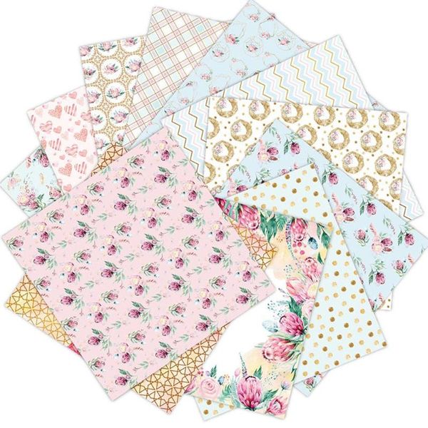 

other arts and crafts 24pcs/set po stickers diy scrapbook paper account card making background 6 inch pattern papers kid gift