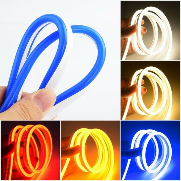 

strips 12v led strip smd 2835 120leds/m narrow neon light flexible rope tube waterproof ip65 for diy christmas holiday festival deco