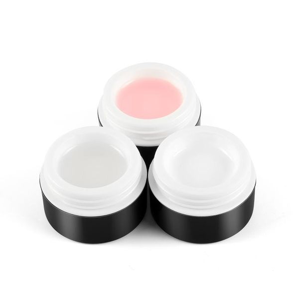 

nail gel 15ml clear/pink/white extension for art uv soak off builder hard jelly extend french diy, Red;pink